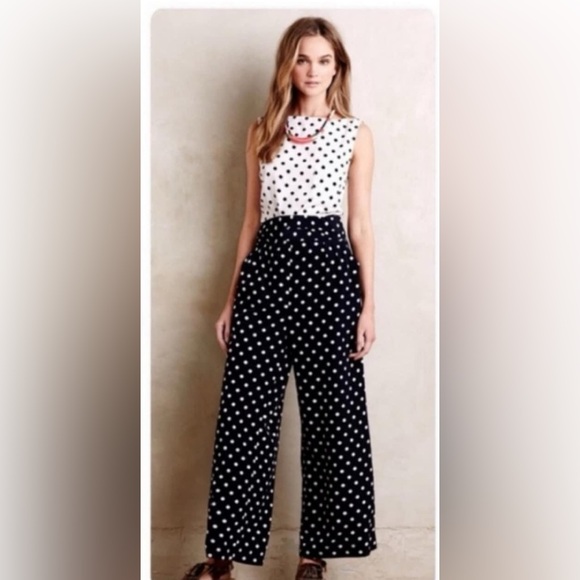 Anthropologie Whit Two Polka Dot Jumpsuit - Picture 1 of 4